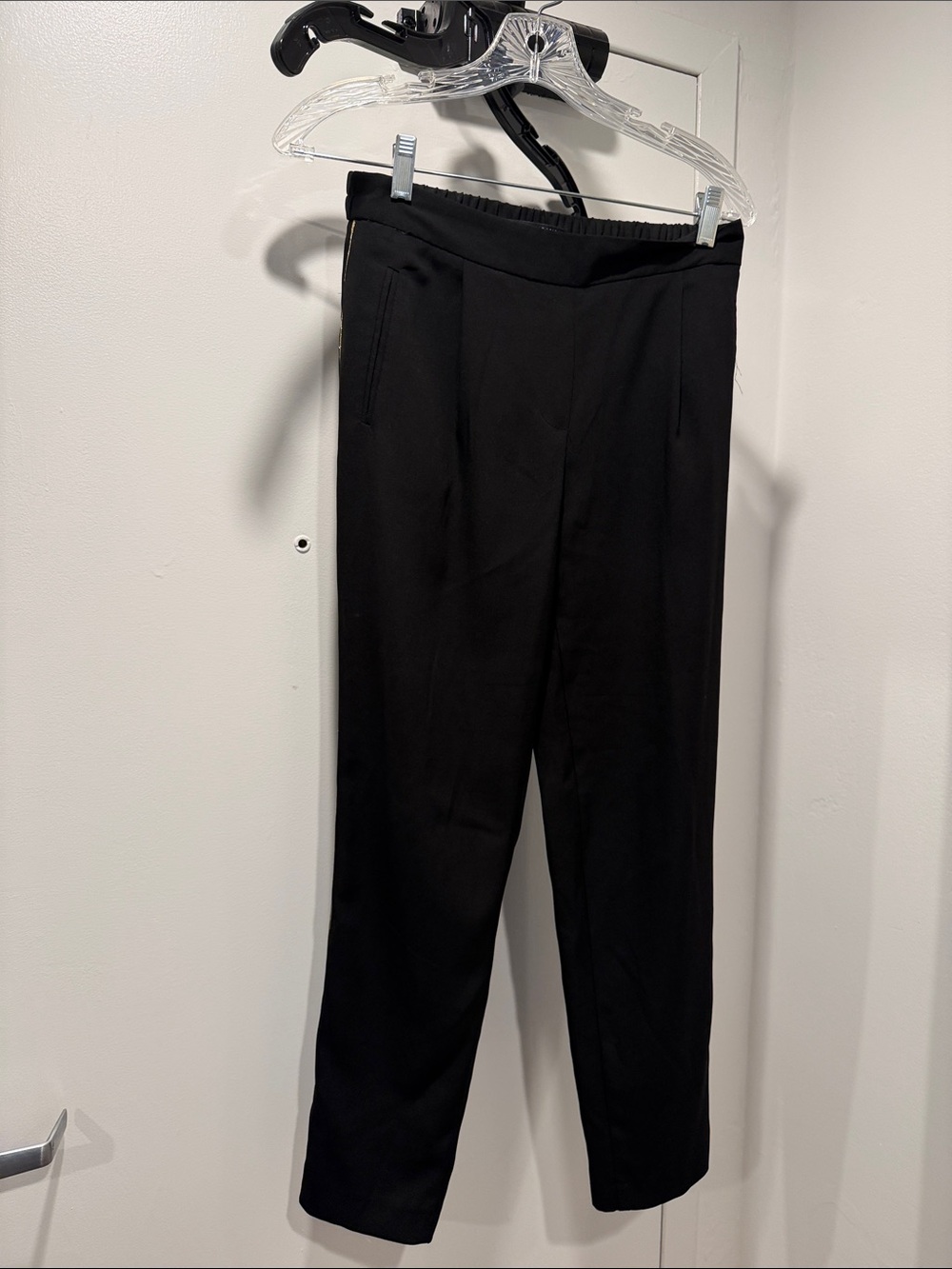 Zara Black Straight-Leg Women's Trousers